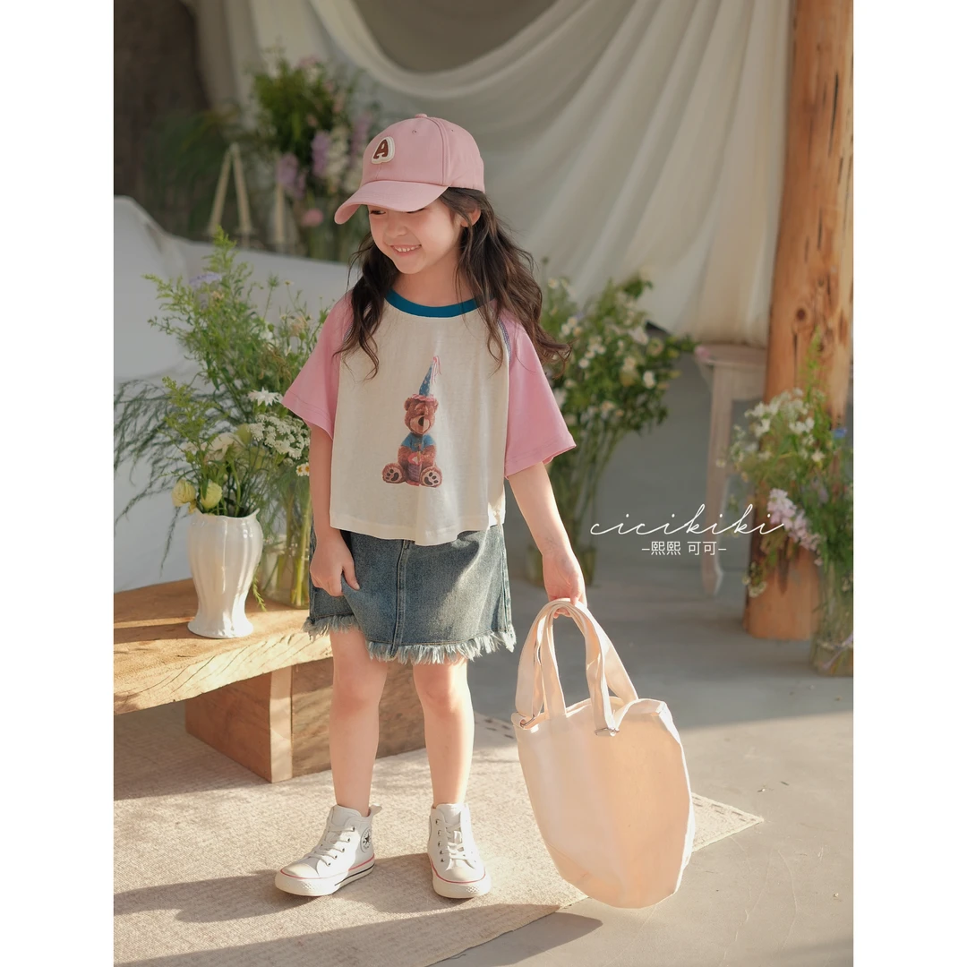 现货【可蓝】女童夏季洋气时尚中腰百搭半身裙 熙熙可可童品BSQ2407