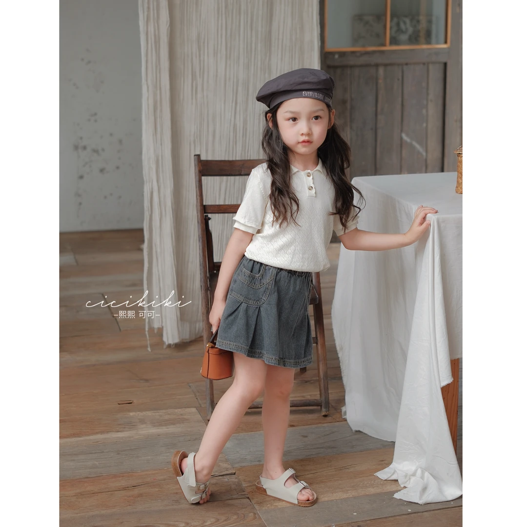 现货【小恩】儿童童装夏季短袖polo针织上衣T恤熙熙可可MY2403