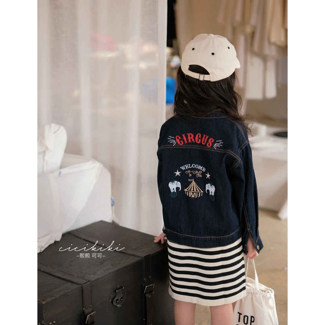 现货【牛仔计划】女童中大童装时尚春款儿童百搭外套熙熙可可WT2407