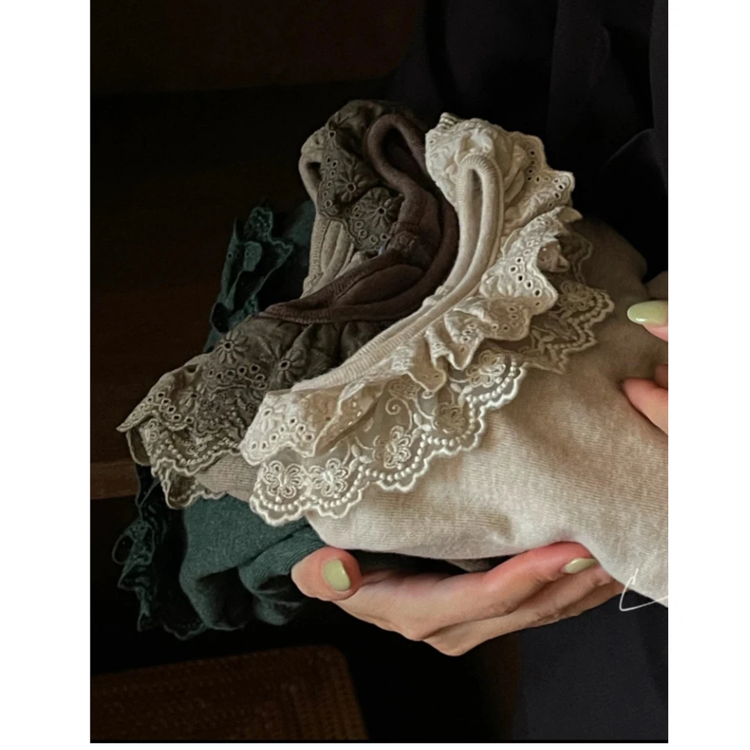 m现货【花边领】女童春秋法式花边领打底衣熙熙可可DDS2302