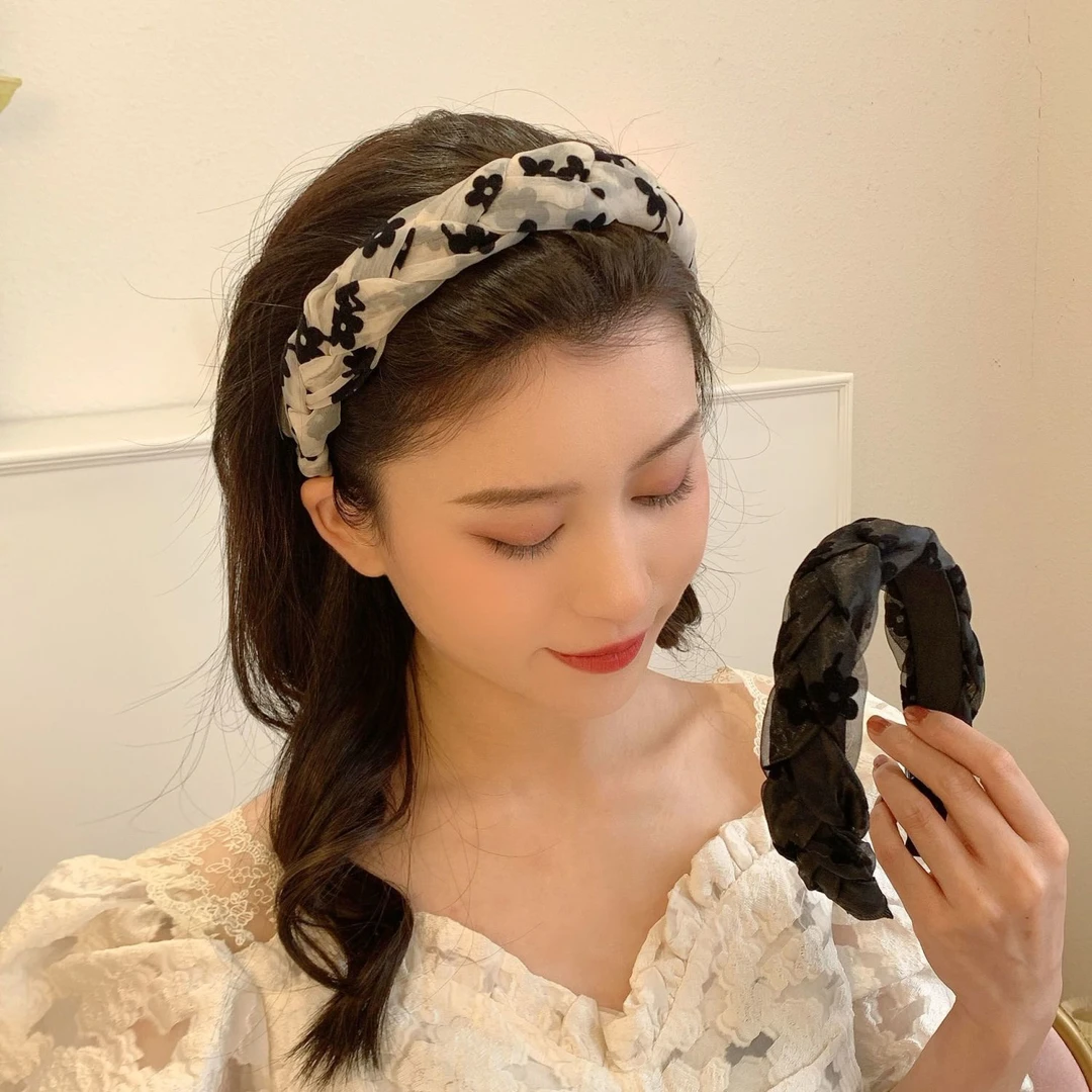 【2个装】秋冬新款欧根纱压发防滑发箍化妆洗脸衣搭头饰高颅顶头箍