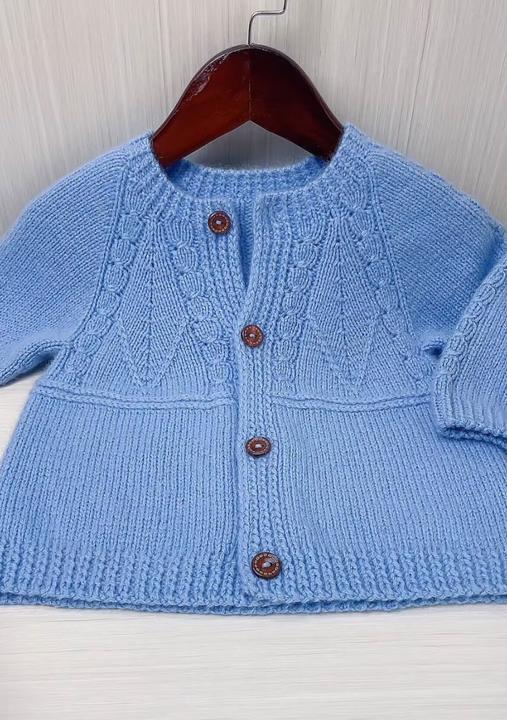 100%美丽奴细支羊毛手编线(40g)V领插肩袖