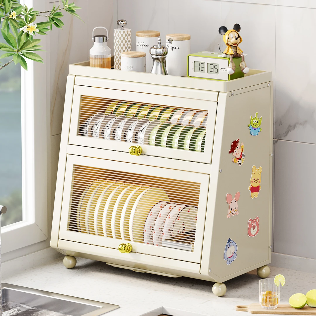 厨房碗碟收纳架台面置物架放碗盘沥水架碗柜多功能碗筷餐具收纳盒