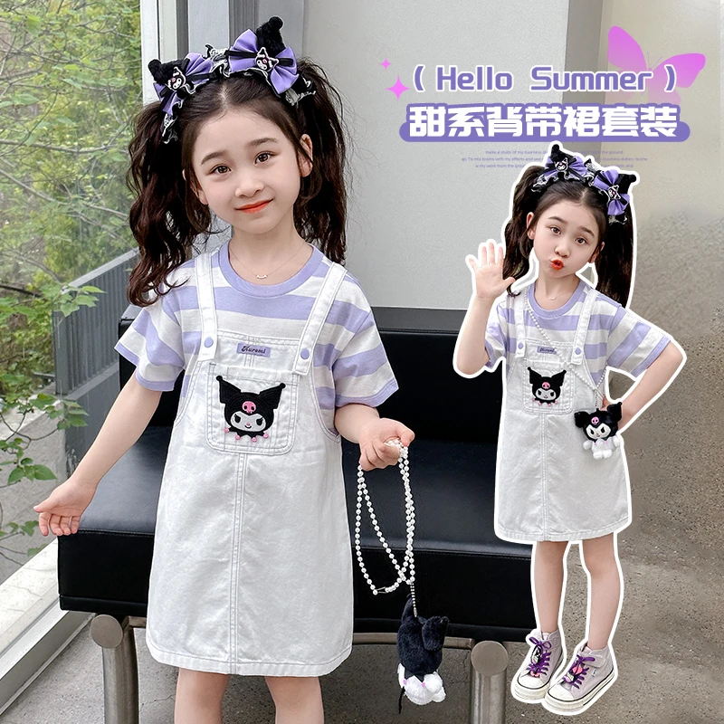 【季末清仓】女童假两件背带连衣裙夏装2024新款洋气儿童裙子公主裙