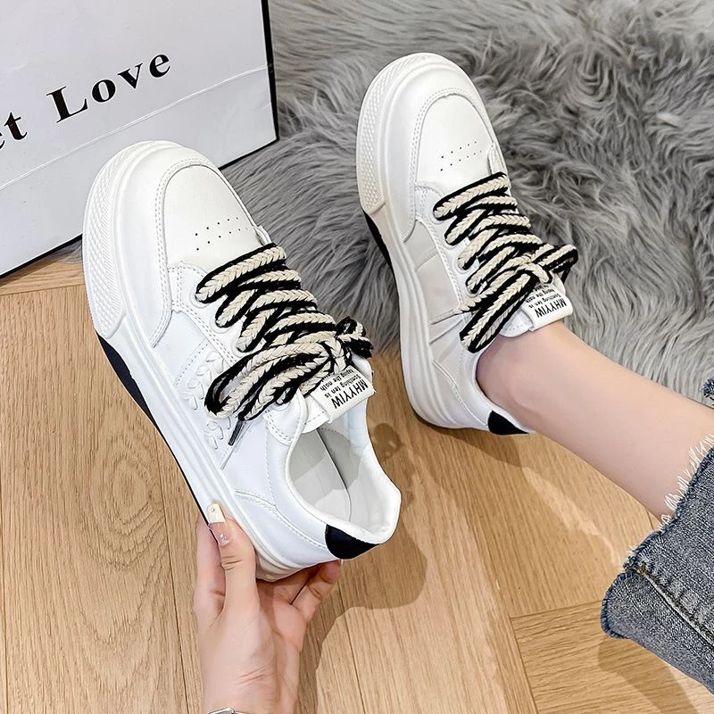 断码小白鞋女鞋秋冬新款ins潮流百搭厚底大头鞋休闲运动板鞋B-7