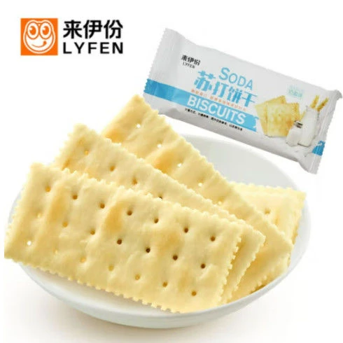 来伊份苏打饼干奶盐味充饥解馋咸味小包装美味即食薄脆休闲零食