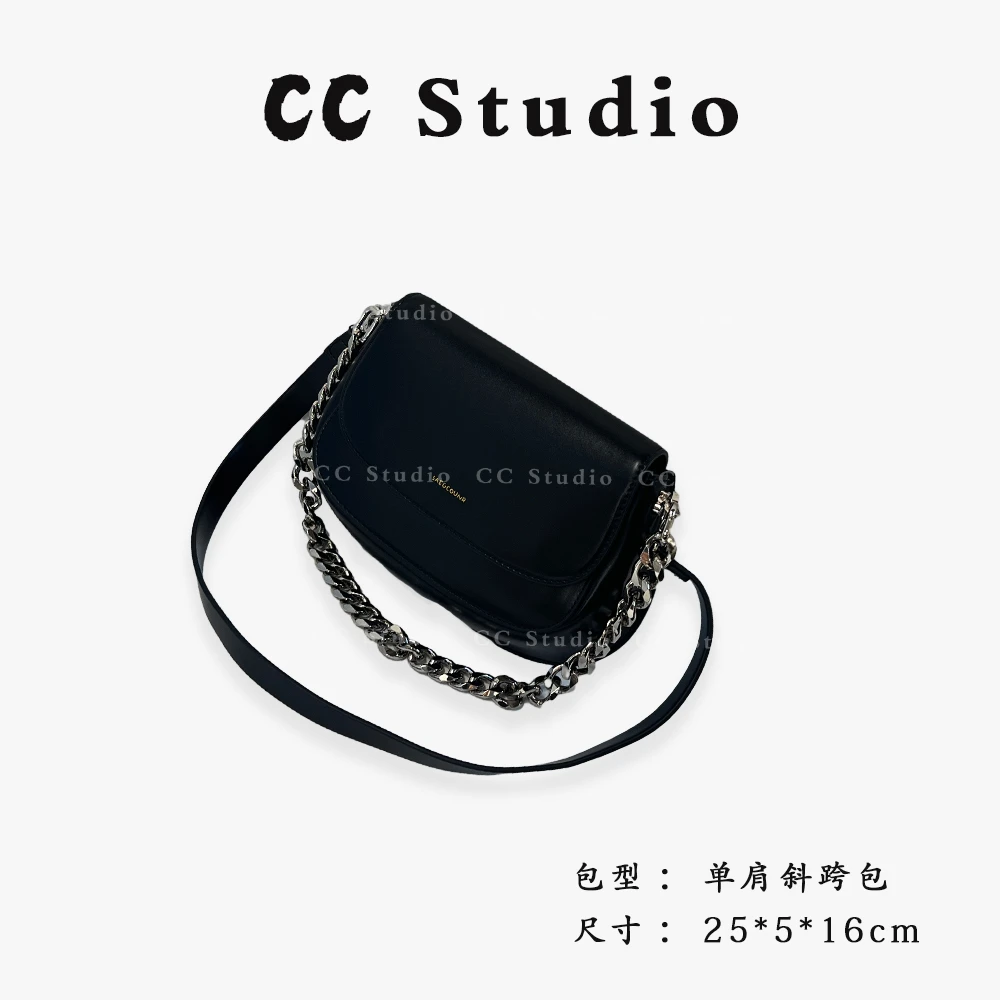 【尚恩CC】SK-62295-黑色-轻奢时尚简约百搭女士新款单肩斜跨包