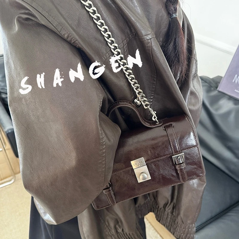 【尚恩CC】SD-5305-坞木色-27*5*18轻奢女士新款手提单肩斜挎包