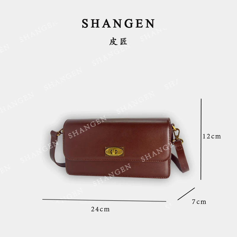 【尚恩CC】SK-82729-茶棕-轻奢时尚女士新款手提单肩斜挎包