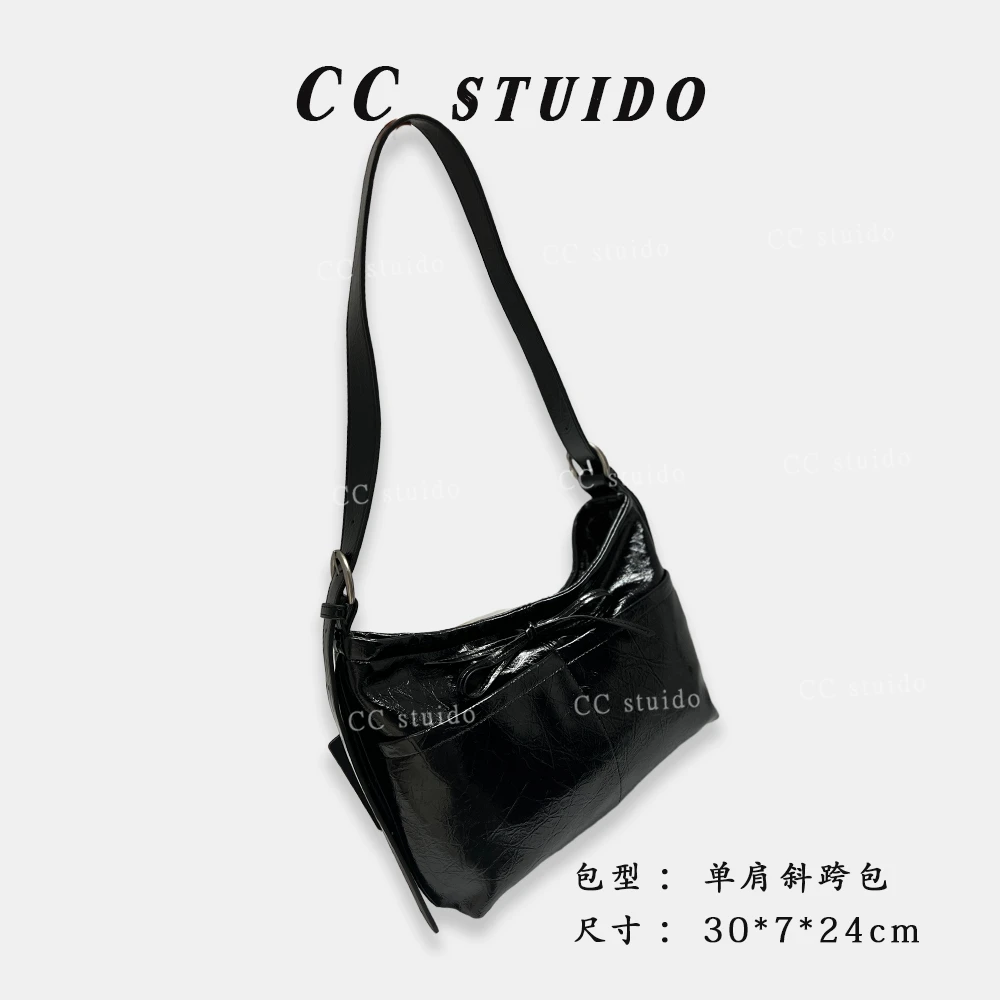 【尚恩CC】SK-82615-黑色-轻奢时尚简约百搭女士新款单肩斜跨包