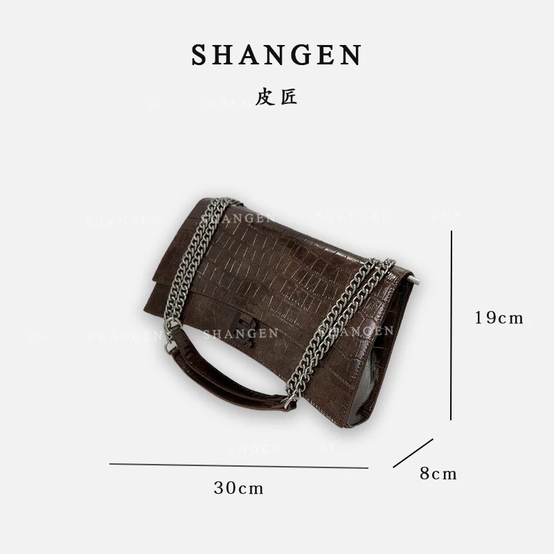 【尚恩CC】QYX-9650-可可棕-轻奢时尚百搭女士新款单肩沙漏包