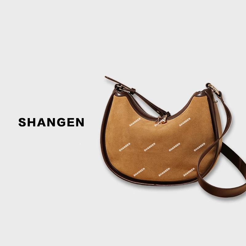 【尚恩CC】ZG-9623A-咖啡配浅驼-RAIN.CUN轻奢小众女士包31*22*7