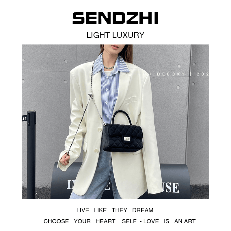 【CC甄选】ZT-D8585-黑色RAIN.CUN轻奢小众时尚百搭女士包