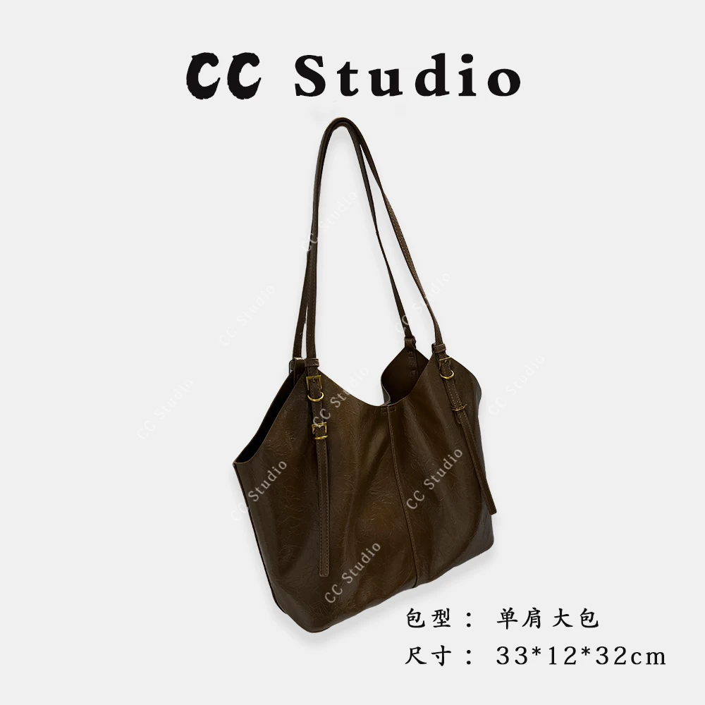 【尚恩CC】QYX-81318-摩卡色-轻奢时尚简约百搭女士新款单肩大包