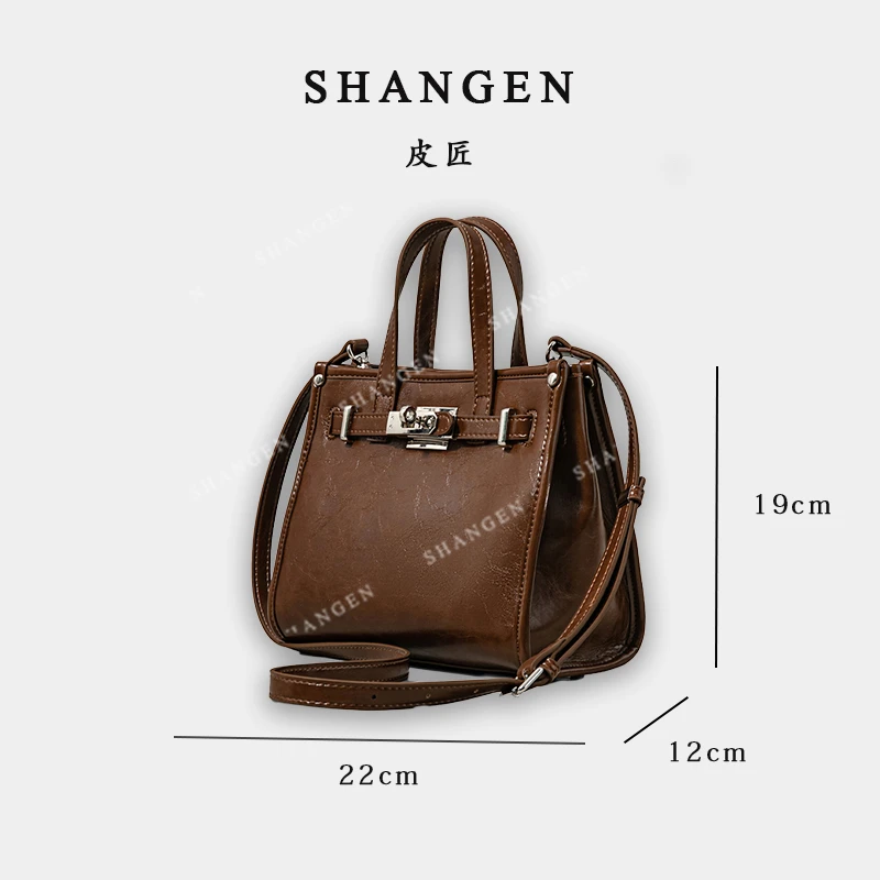 【尚恩CC】SK-92363-摩卡可可-轻奢女士新款手提斜跨包