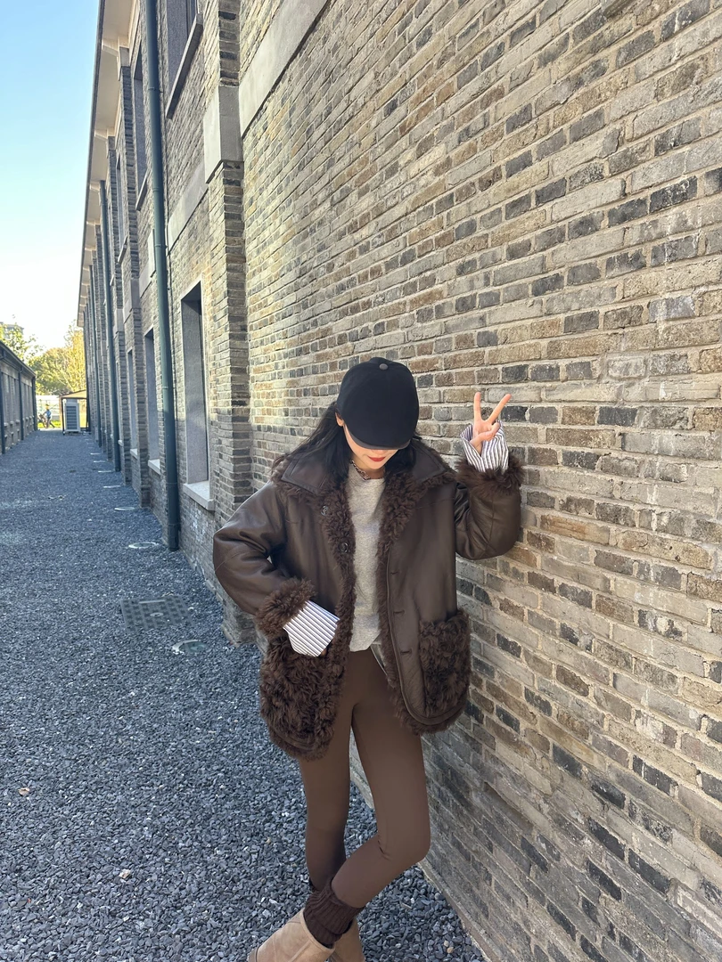 双面穿托斯卡纳皮毛一体时尚百搭长款网红冬季外韩里韩气皮草外套