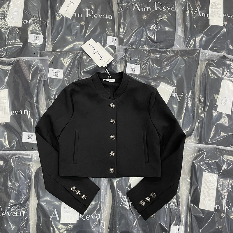 23138-经典立体裁剪外套单排扣短款上衣