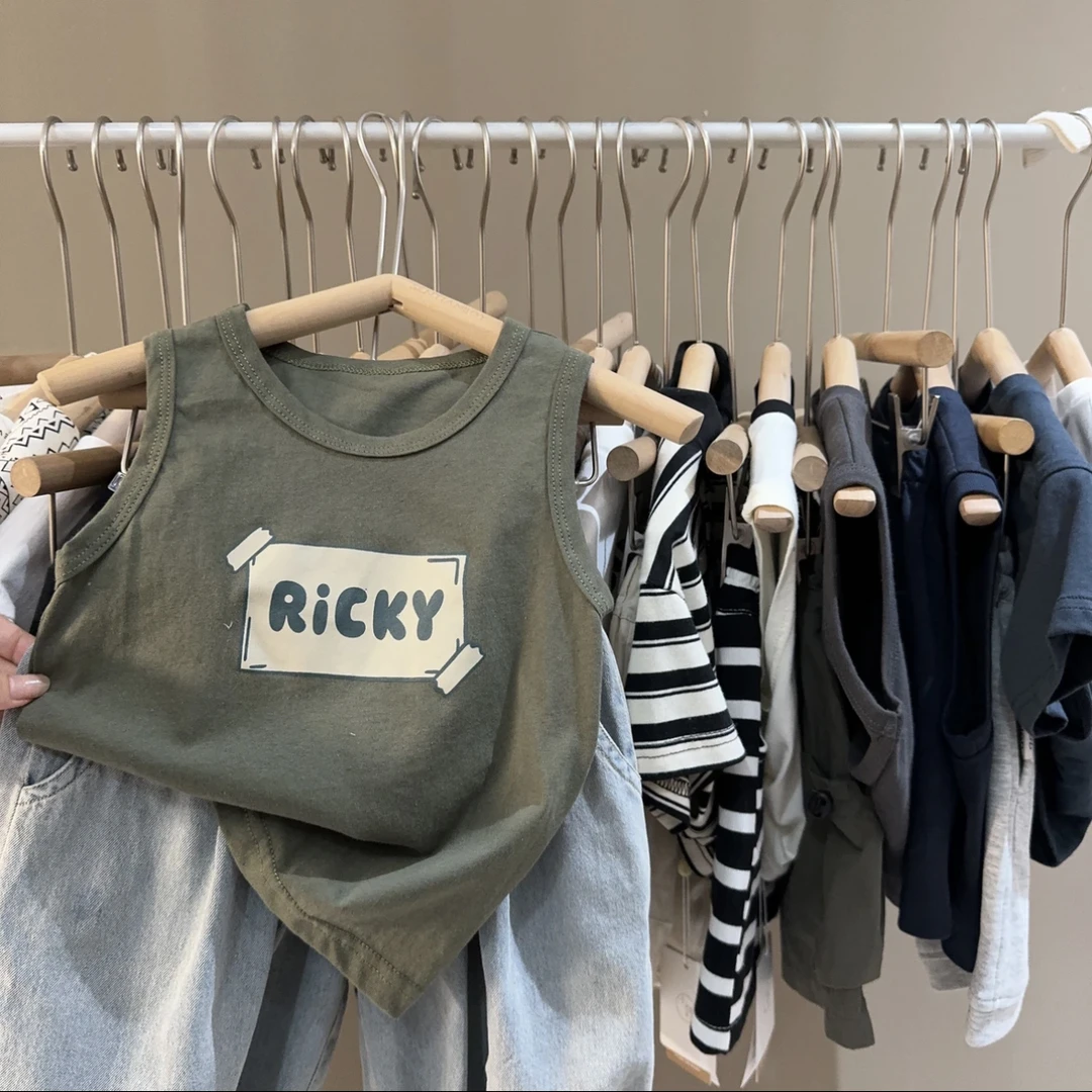 儿童背心上衣童装休闲夏季无袖韩版运动百搭宝宝宽松夏款小童圆领