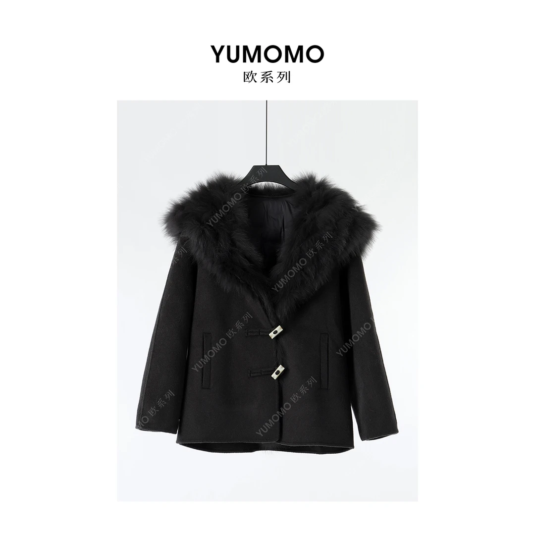 毛领气质可脱卸羽绒内胆大衣 omW244010