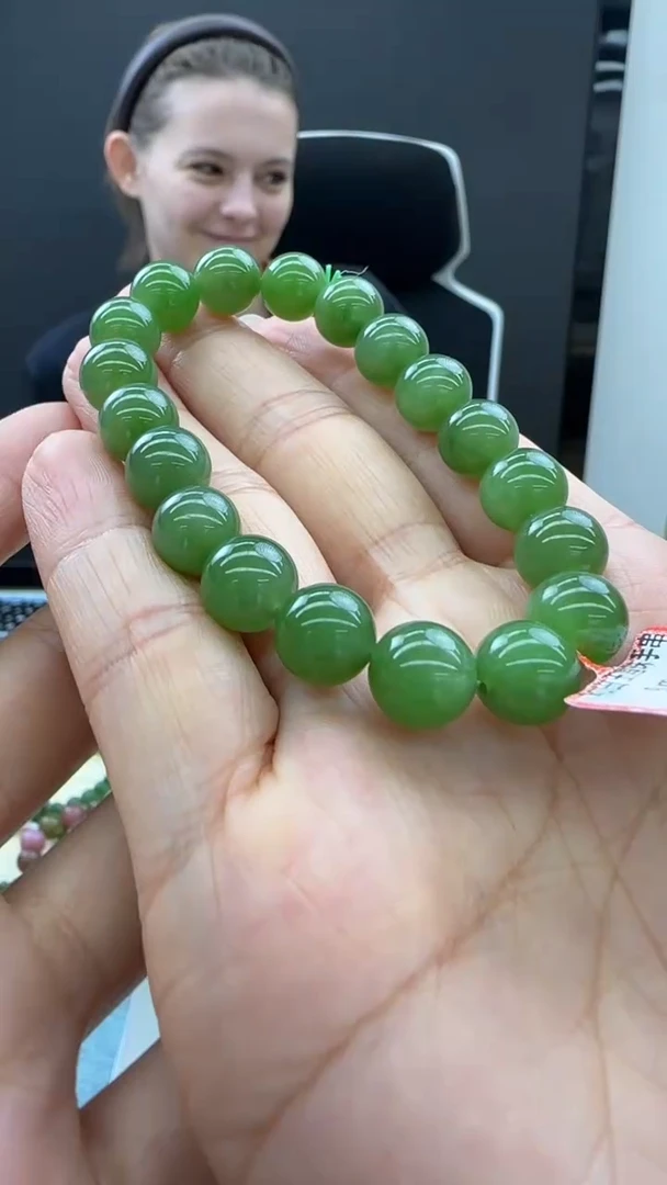 【闪购商品】和田玉（碧玉）手串未镶嵌209秒拍号