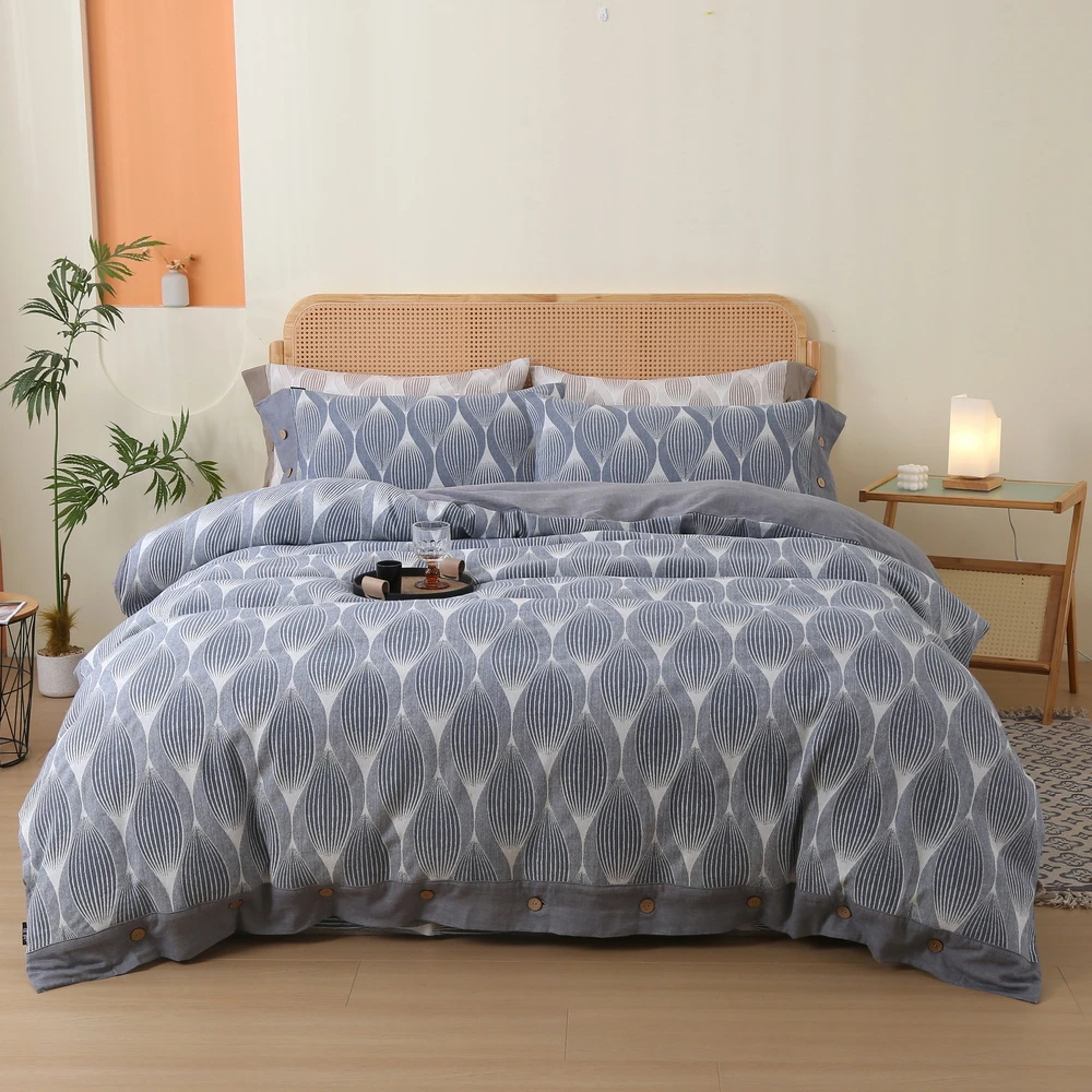 陌上琴风-庄织高端超柔四件套 全棉复古轻奢加厚秋冬四件套