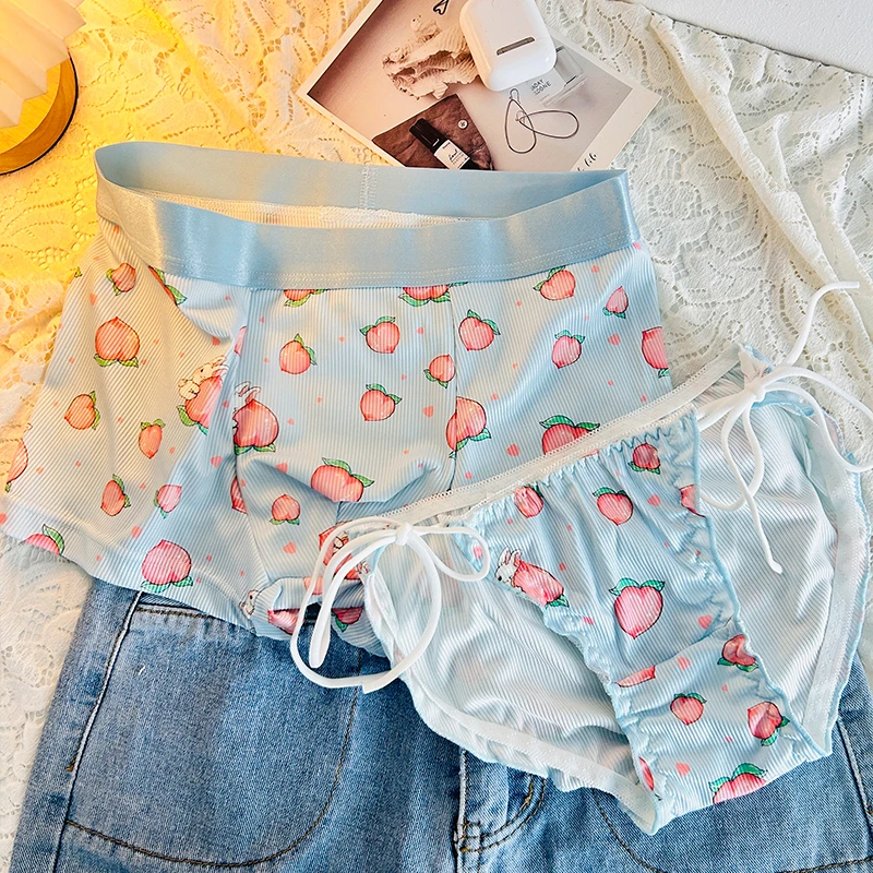 2025新款网红爆款情侣内裤一男一女性感纯欲可爱系带夫妻内衣短裤