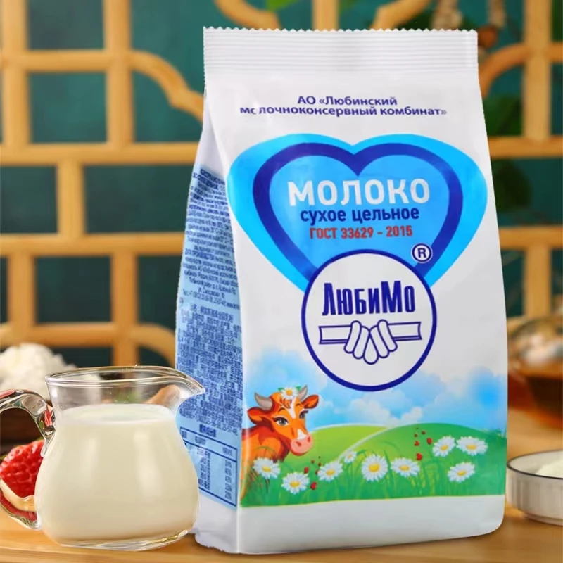 G【俄优选】俄罗斯进口柳宾斯基全脂老牛奶粉乳粉500g/袋