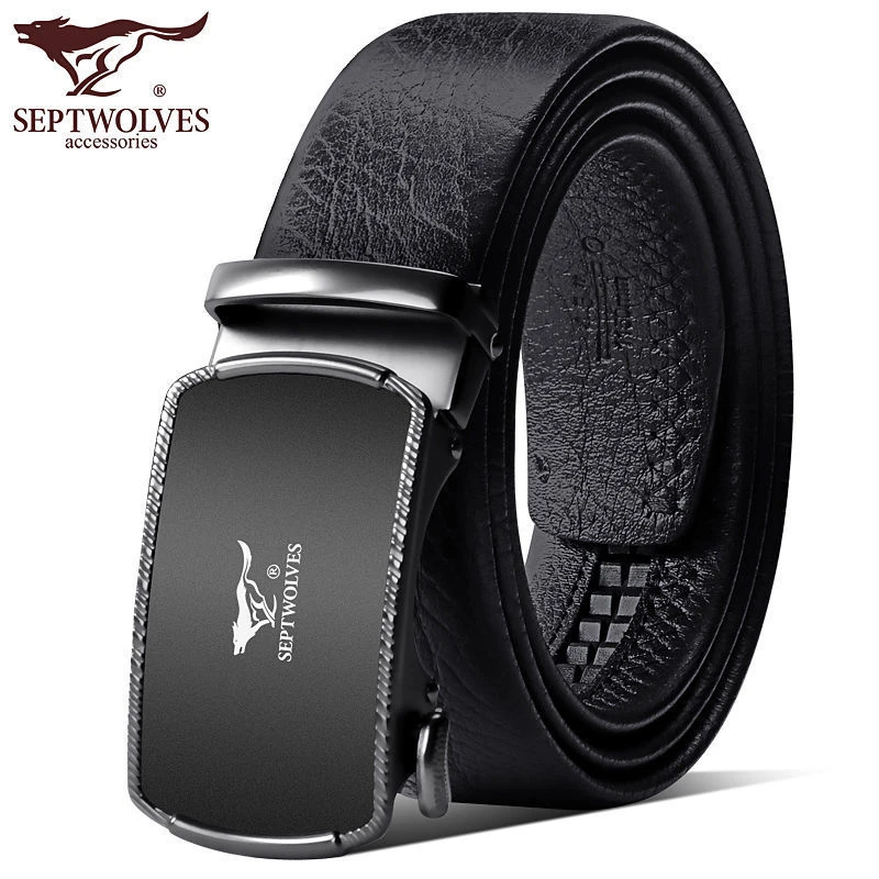 七匹狼皮带男真皮腰带正品头层牛皮自动扣裤带百搭年轻人休闲中年