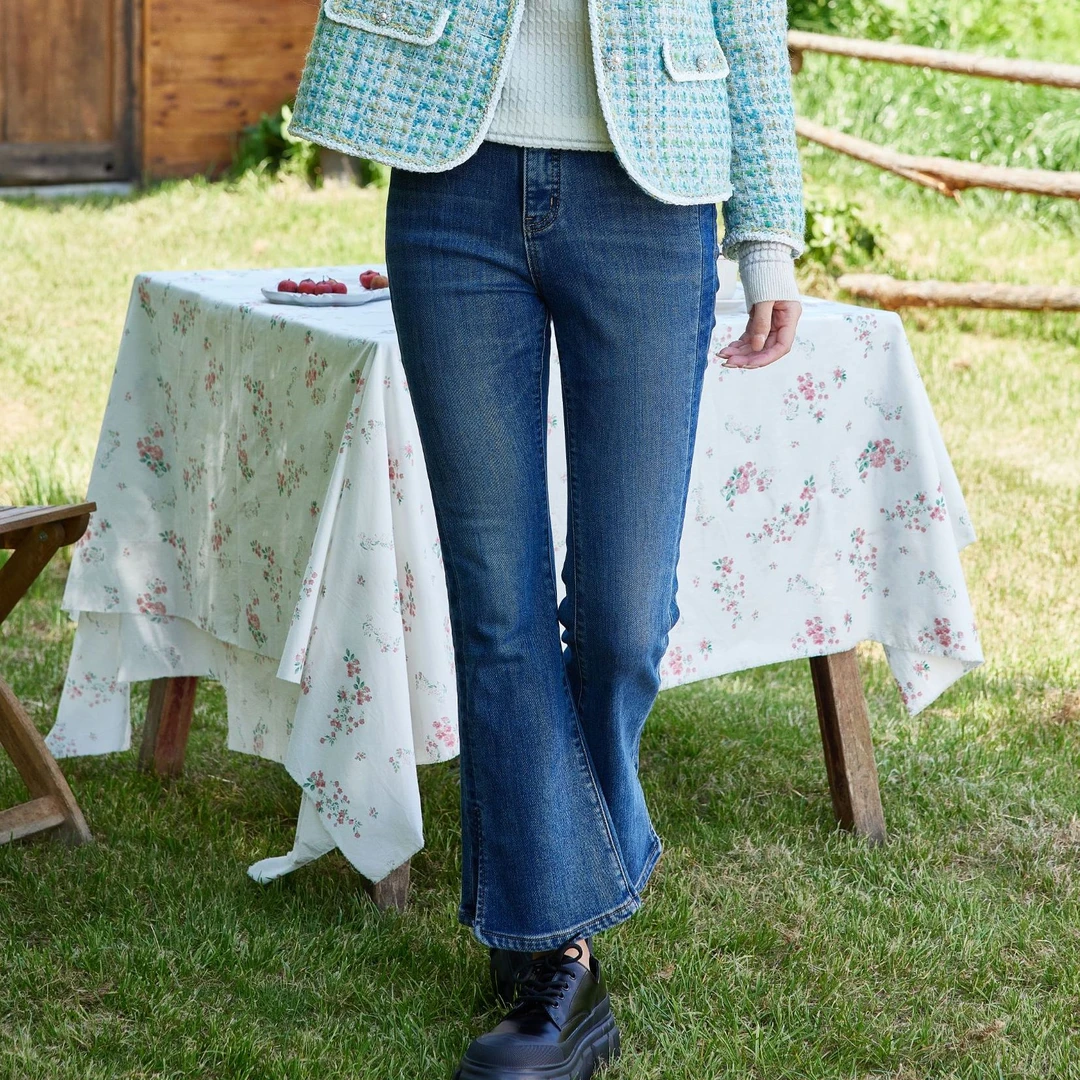 【初依】芭依璐经典复古时尚牛仔裤88K2855（颜色不同面料）