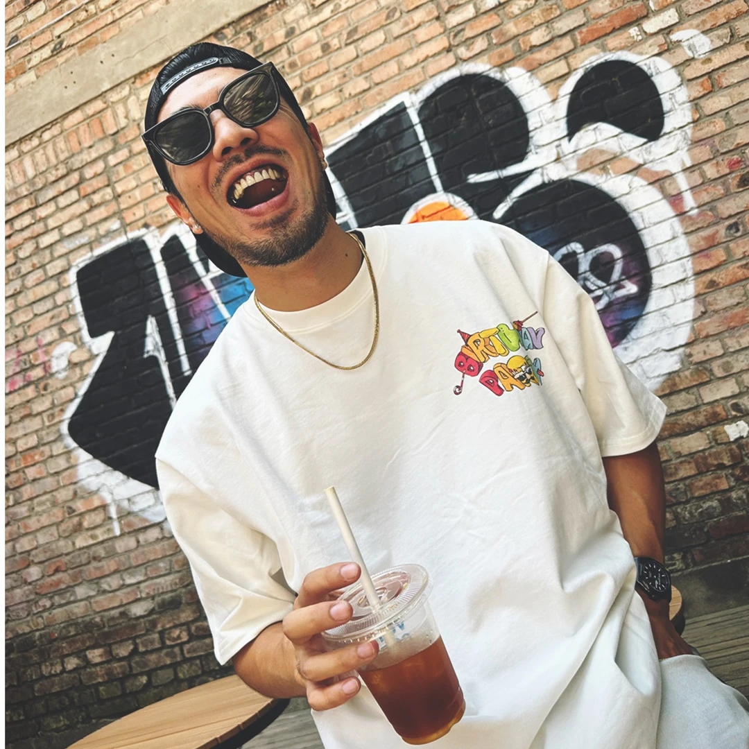 关闭周日 BIRTHDAY PARTY 生日派对 TEE 夏季 宽松 短袖 上衣