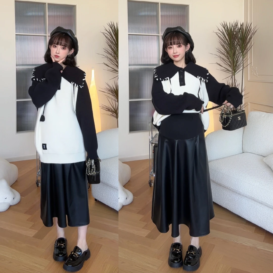 maodan/猫单【摩根黑巧】孕妇装2025新款秋装上衣毛衣秋冬穿搭.