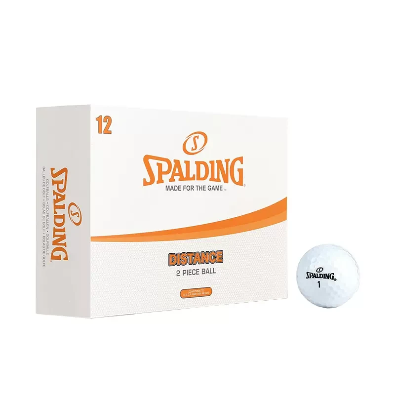 Spalding/斯伯丁高尔夫球双层球白色初学练习球 12粒/盒