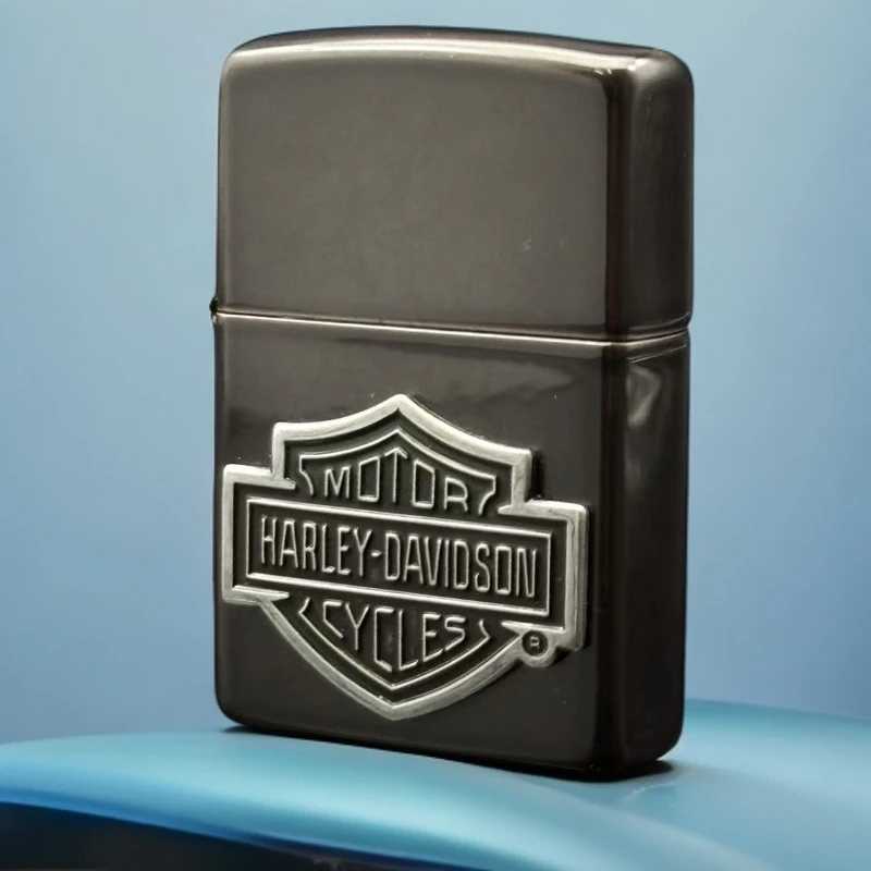 ZIPPO打火机 午夜铬哈雷盾XF美版常规贴章29822 MBJ1