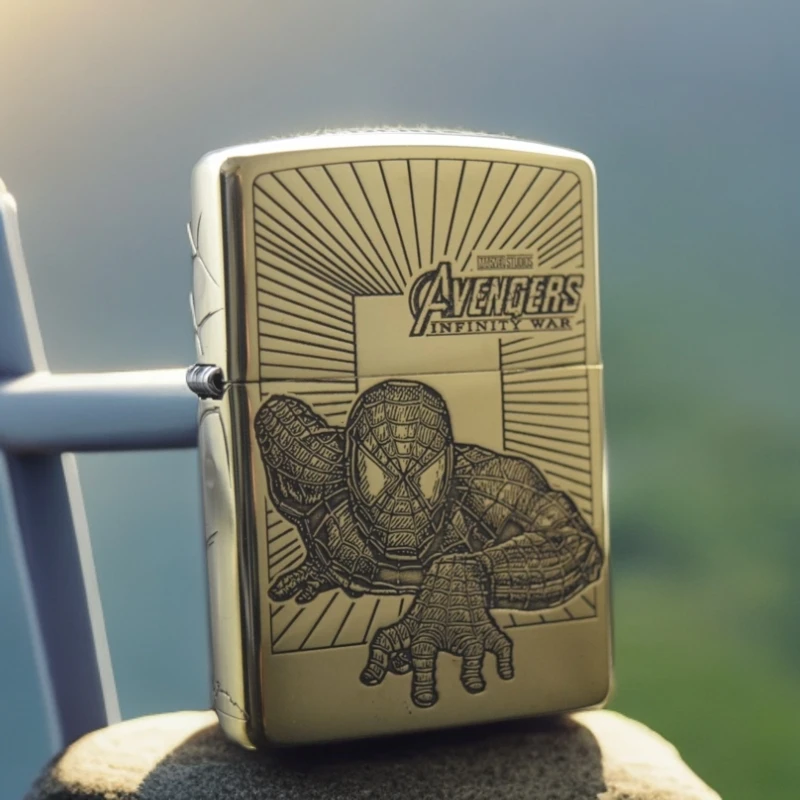 打火机XF 黄铜盔甲蜘蛛侠DY9912DK