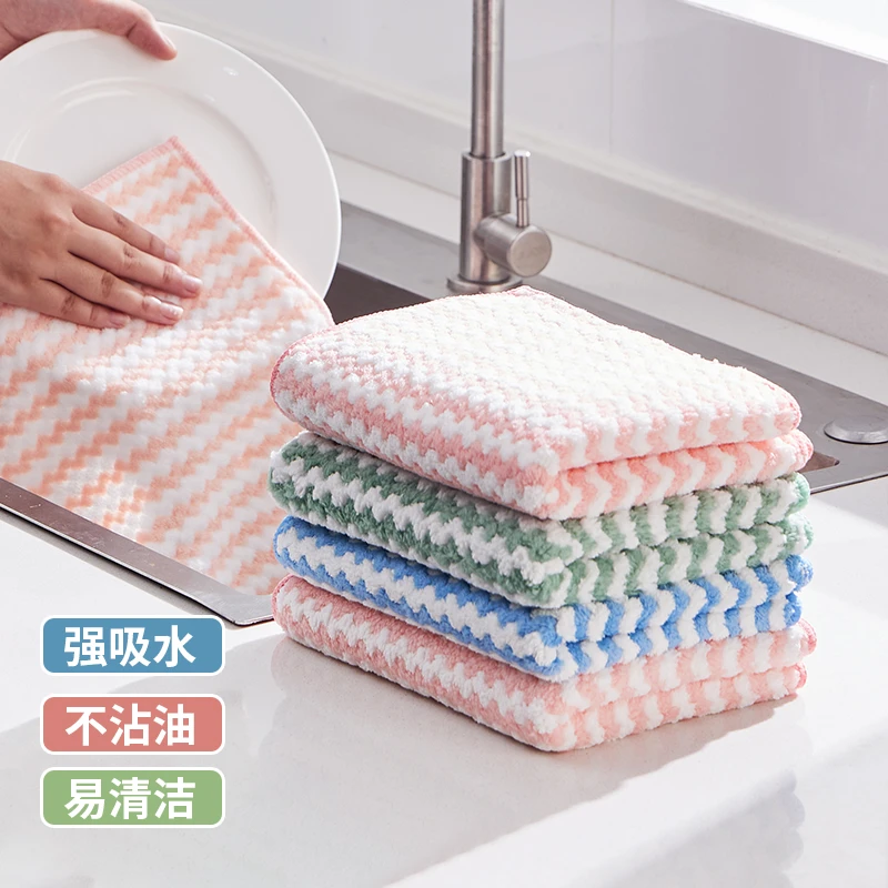 两用厨房专用懒人洗碗布毛巾家用清洁吸水不掉毛不沾油两用擦玻璃