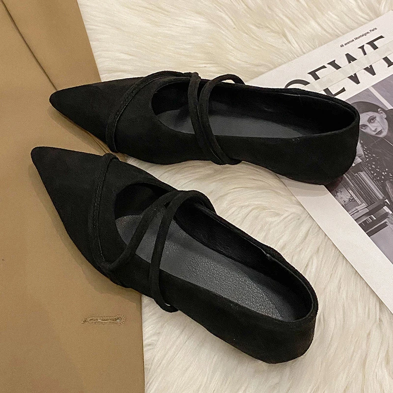 平底复古尖头豹纹单鞋女鞋子2025春秋季法式软底不累脚黑色通勤鞋