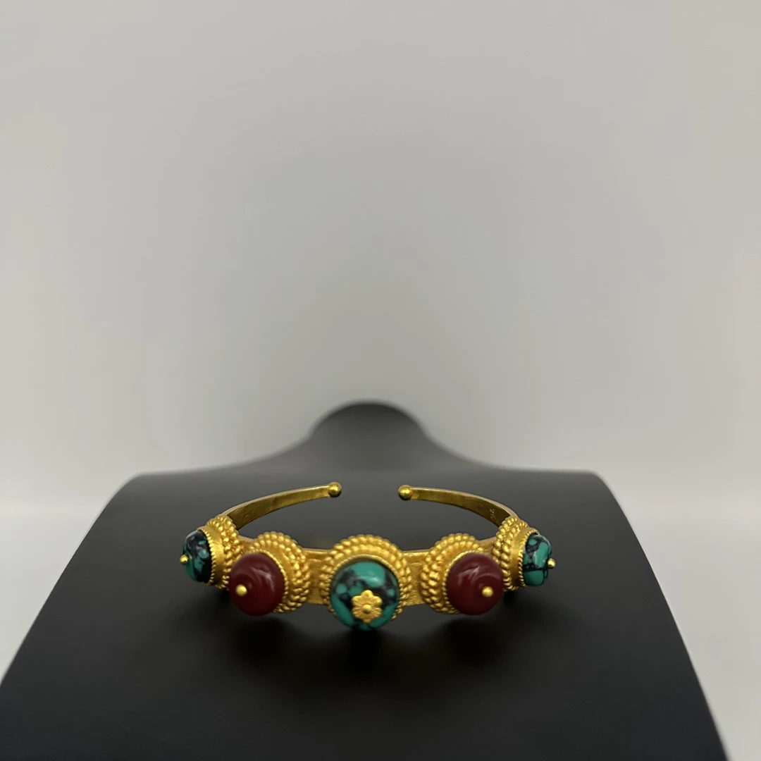 藏族饰品挂件藏式配饰藏族首饰藏装配饰镀金不掉色