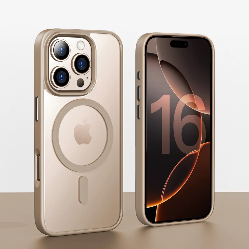 适用iPhone16手机壳磨砂磁吸苹果12/13/14/15promax防摔新款保护