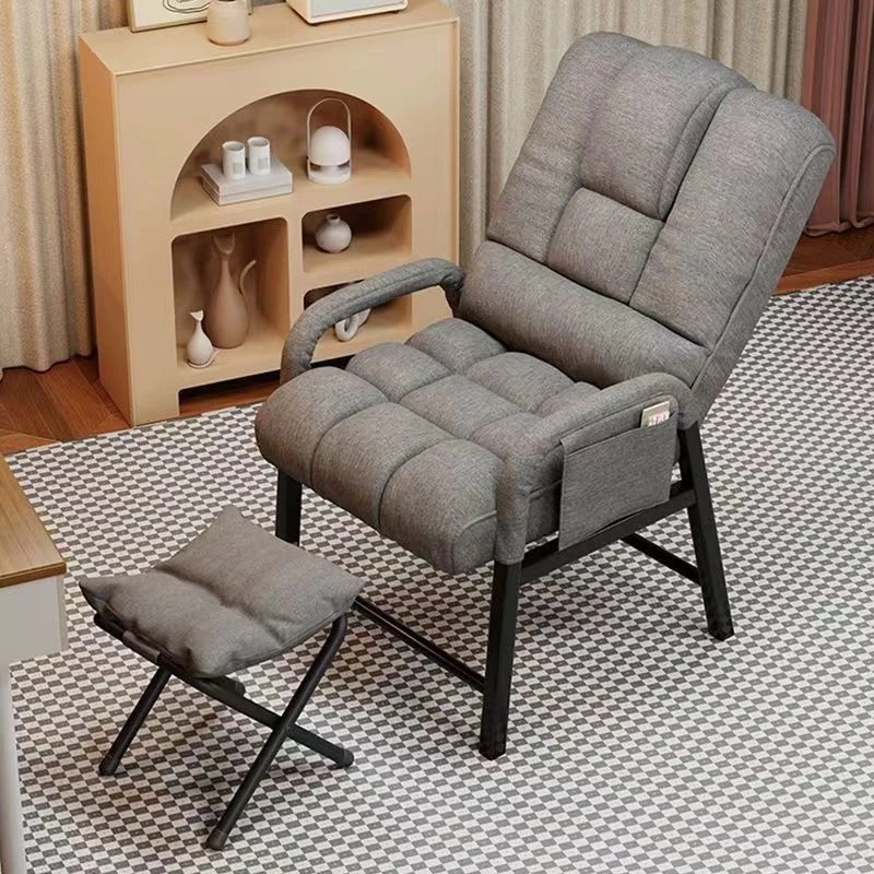 办公椅电脑椅午休神器沙发棉麻软包舒适可调节椅子电竞椅学习椅子