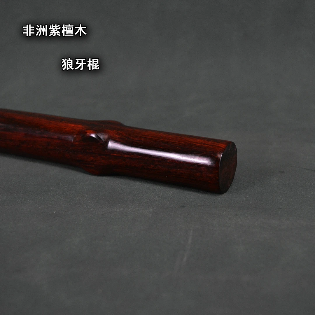 紫檀木狼牙棍雕刻木艺武术棍实木短棍防身棍檀木棍手把棍手工棍子