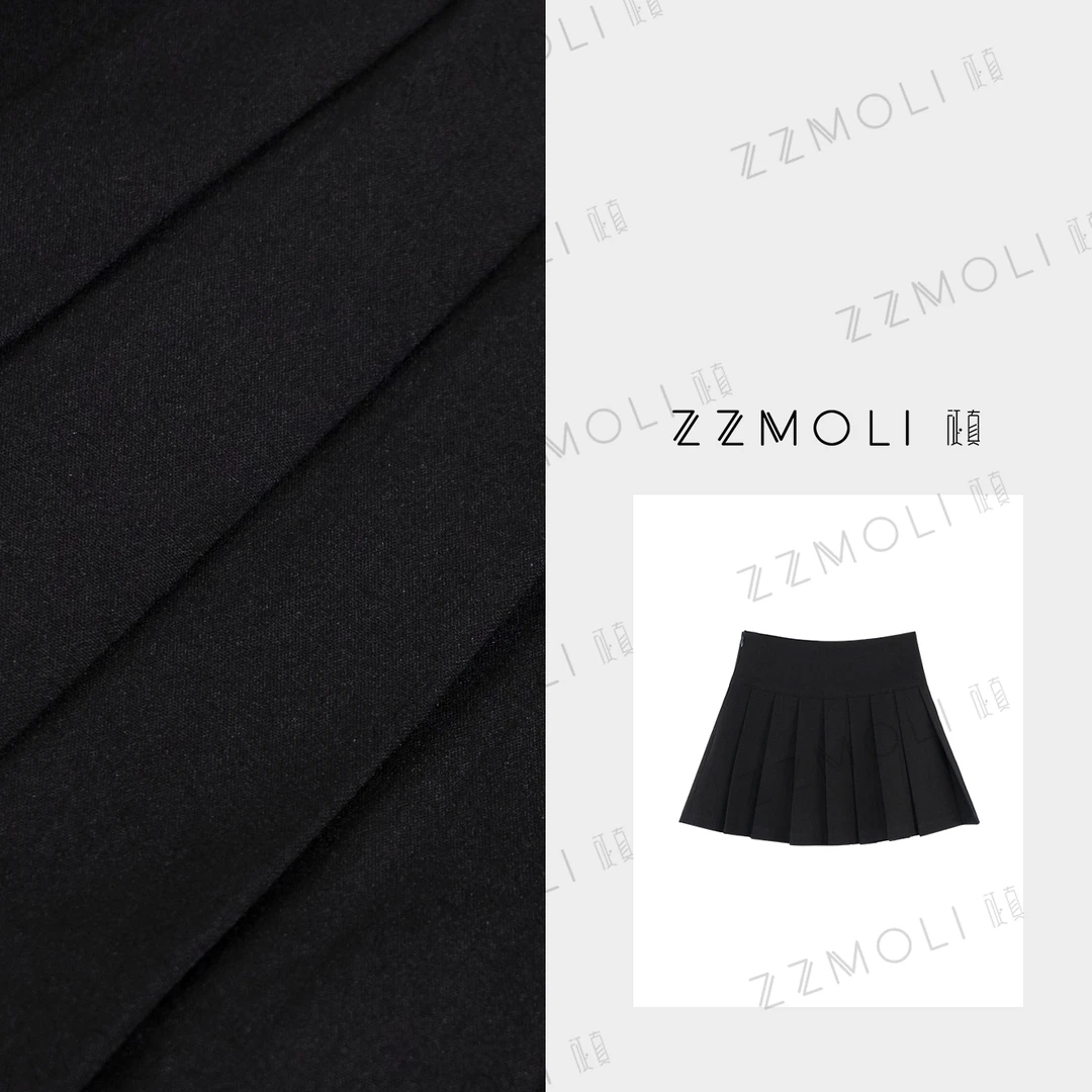 ZZMOLI时髦洋气小蛮腰防走光百褶短裙女款a字半身裙子ZBK93011