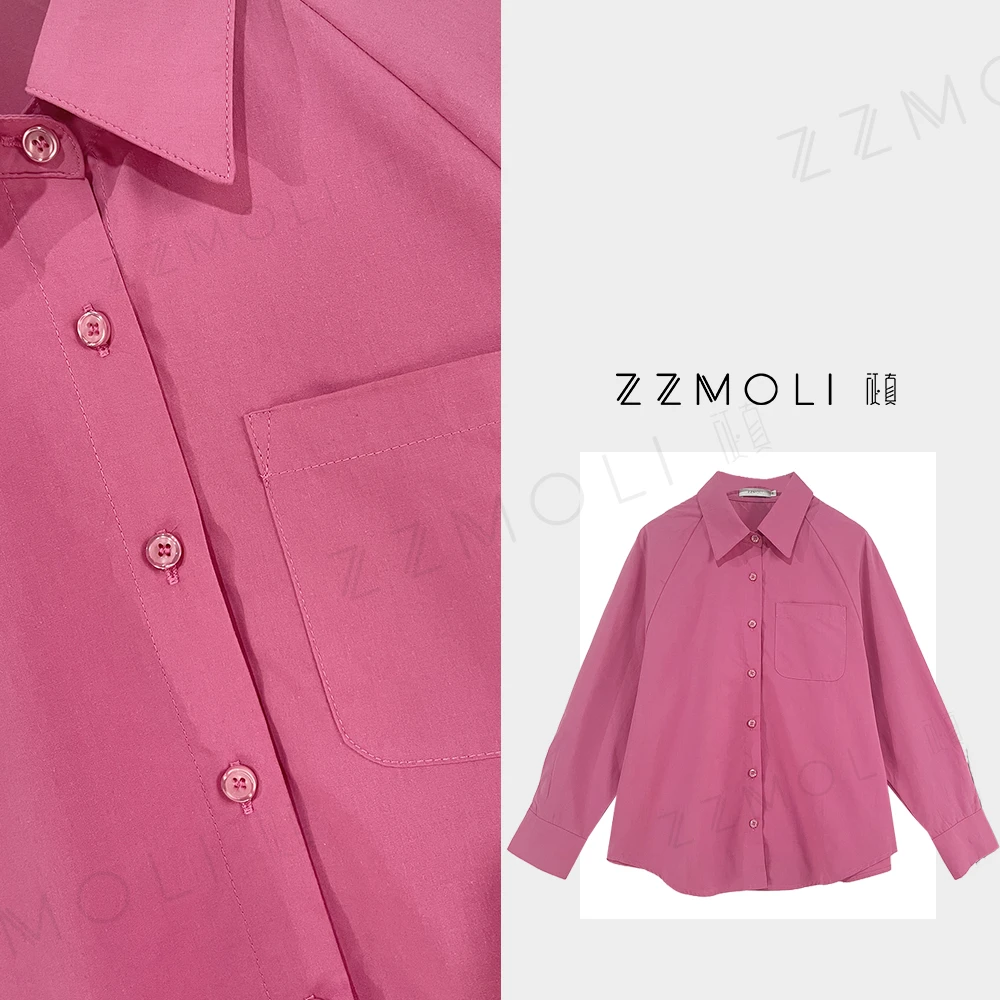 ZzMoLi小立裁“赏心悦目”衬衣女装春夏小众穿搭长袖衬衫ZBY82002