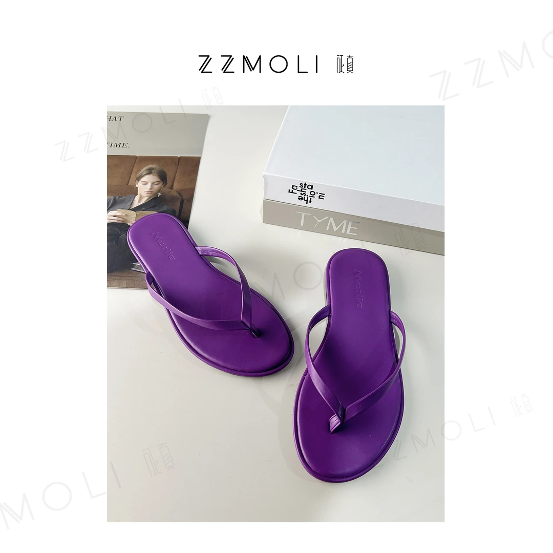 【ZZMOLI】 糖果色沙滩人字拖鞋女款网红简约百搭凉拖鞋 ZBX106-1