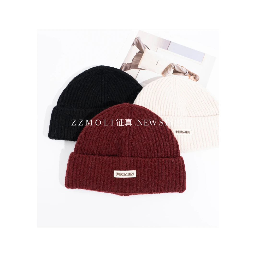 ZZMOLI 时尚百搭字母标护耳毛线帽女士保暖帽子ZBP8965