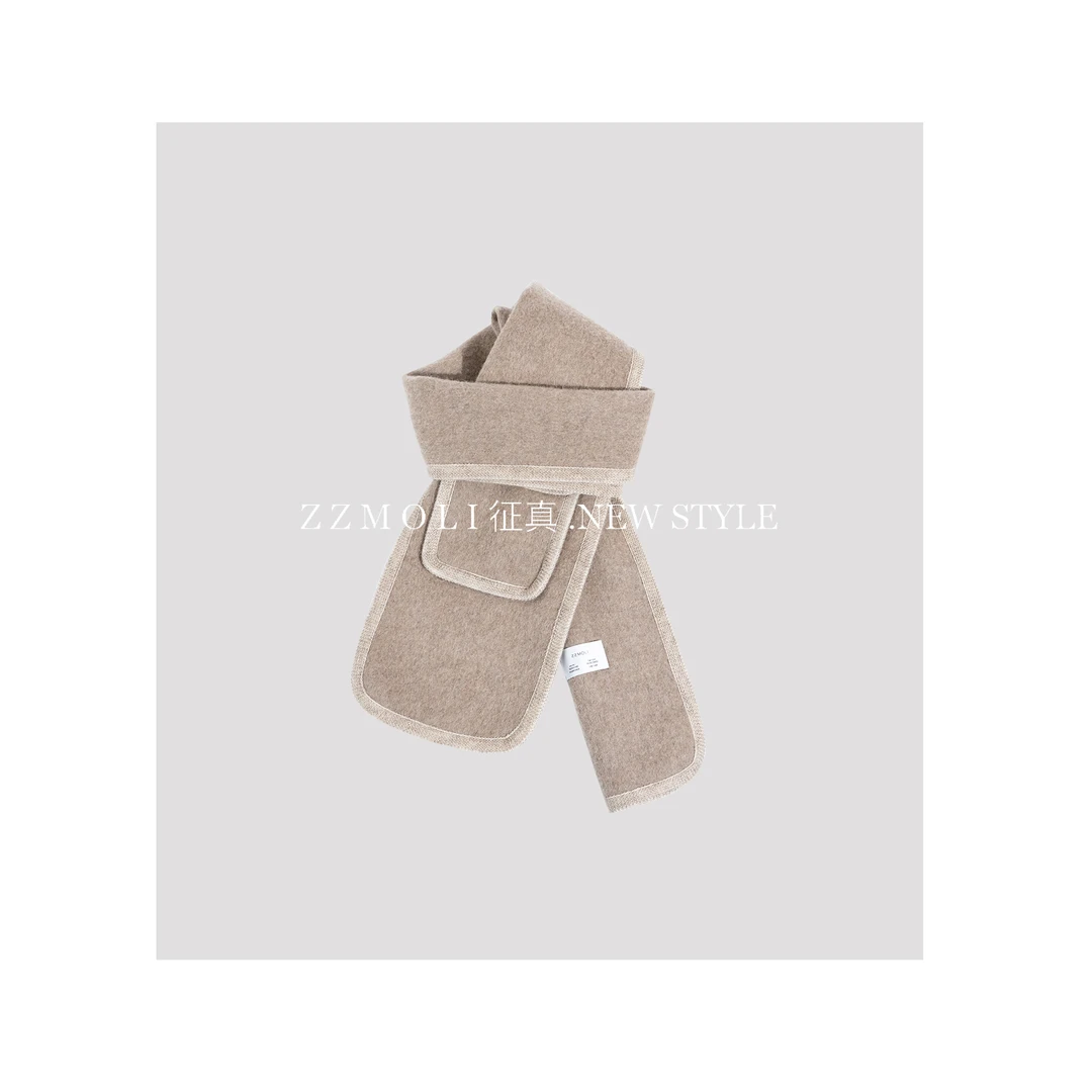 【ZZMOLI】小个子秋冬时尚百搭个性休闲韩系双面羊毛围巾ZBP90731