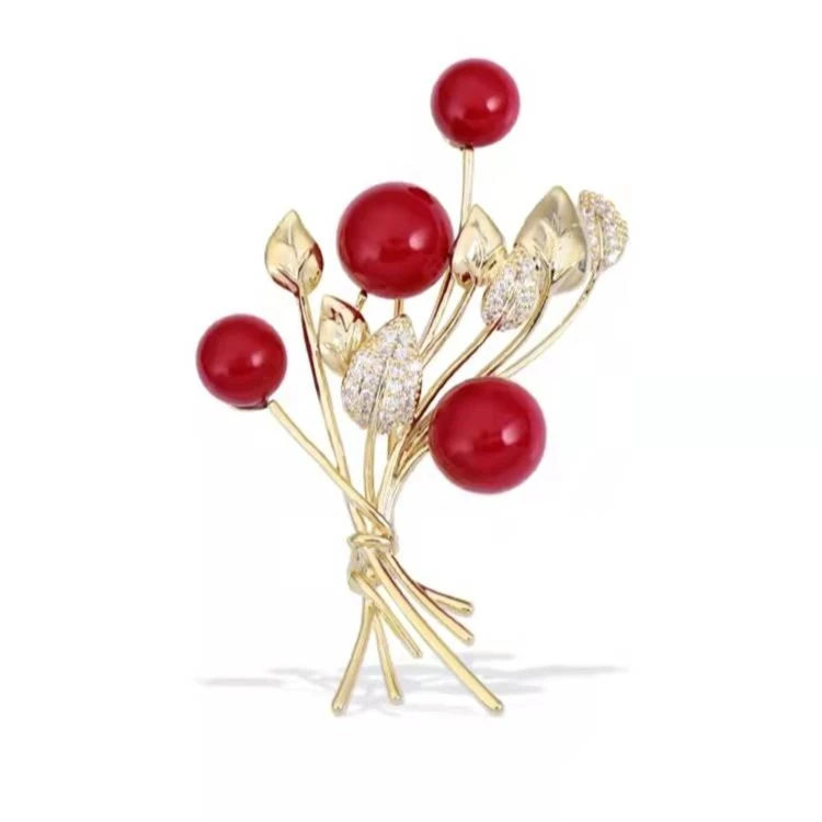 铜合金合成锆石胸针 FL263虹彩纷飞胸针