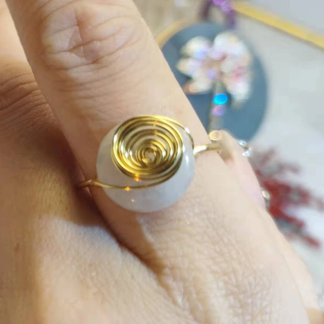 铜合金戒指 EH098【花神系列】缘定三生开口戒