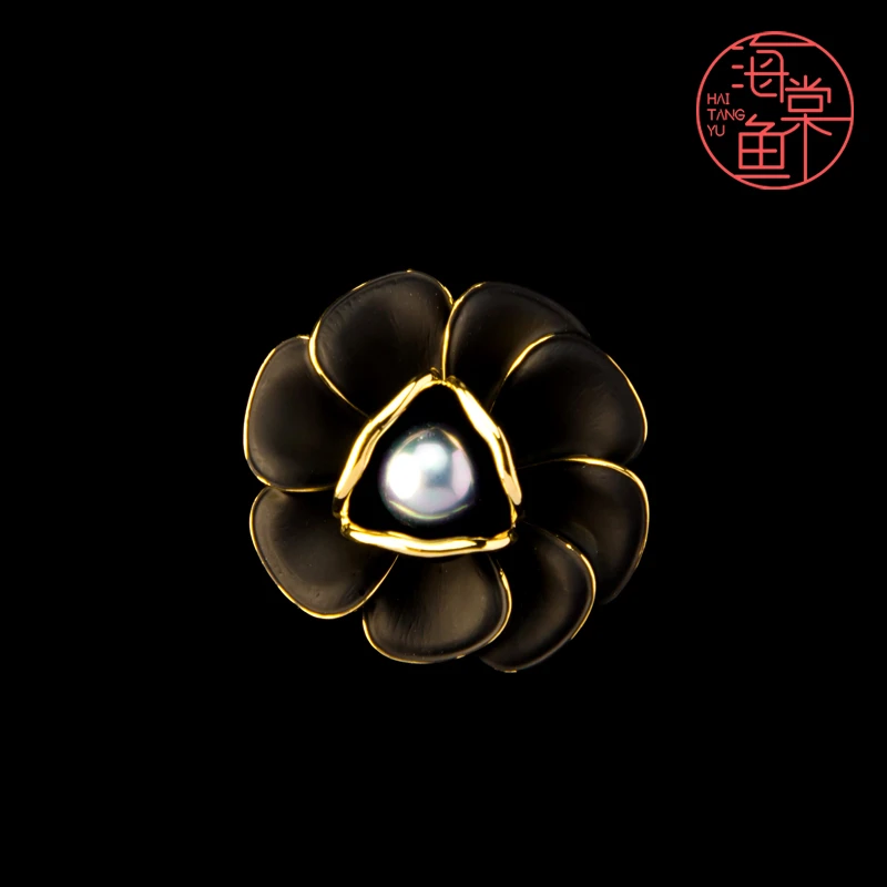 锌合金胸针 时尚个性百搭黑美人胸针3361