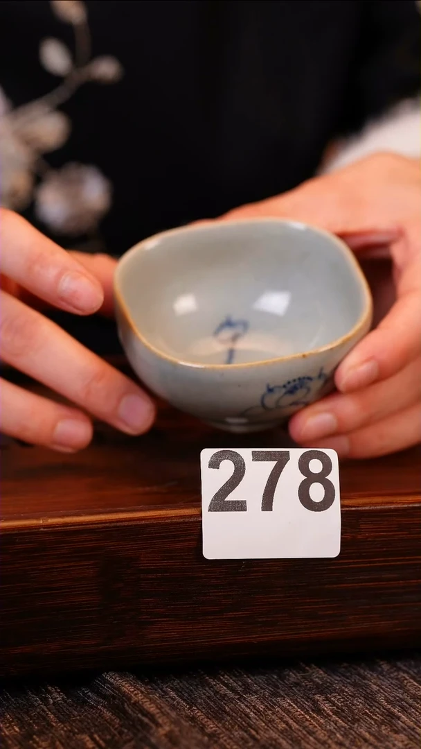 【闪购商品】陶瓷老陶泥手绘四方杯