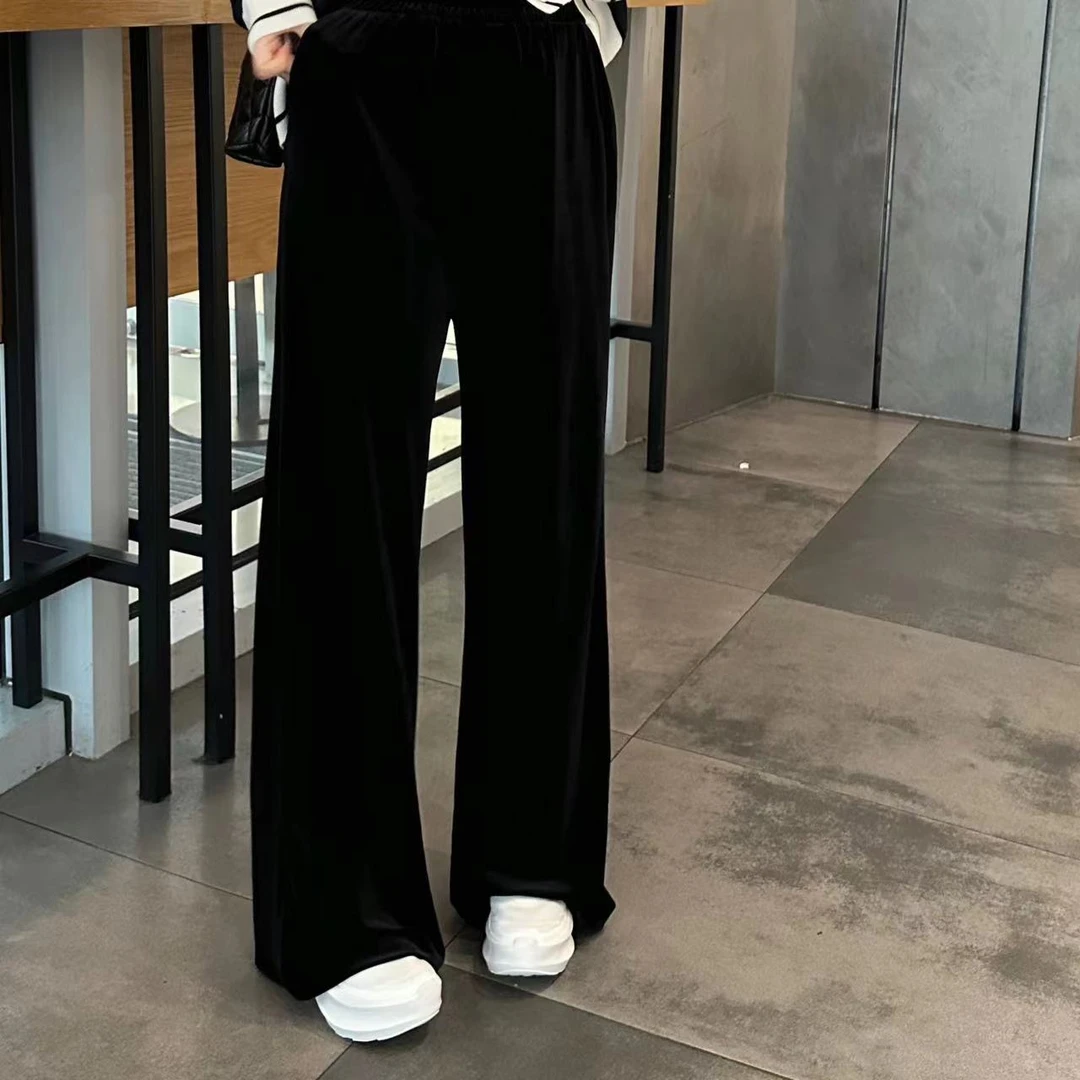 【琪琪推荐】大码女装时尚高腰休闲外穿垂感百搭阔腿拖地裤P41883QQ